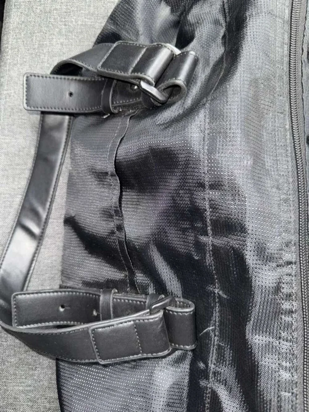 Armani Exchange AX Black Duffle Bag Tech Fabric Gym Travel Weekender